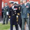 Le prince Frederik, en uniforme, présidait le 5 septembre 2012 le Jour du drapeau danois, le Dannebrog, avec dépôt de gerbe, cérémonie commémorative et parade militaire.