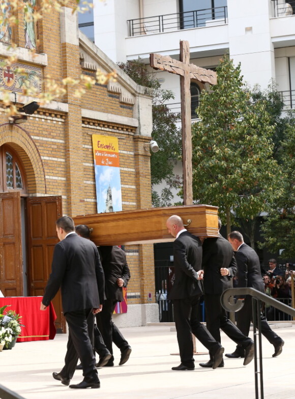 Obsèques de Pierre Mondy, en l'église Saint Honoré d'Eylau, le 20 septembre 2012