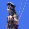 Johnny Depp sur le tournage de The Lone Ranger à Los Angeles, le 19 septembre 2012.