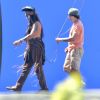 Johnny Depp sur le tournage de The Lone Ranger à Los Angeles, le 19 septembre 2012.