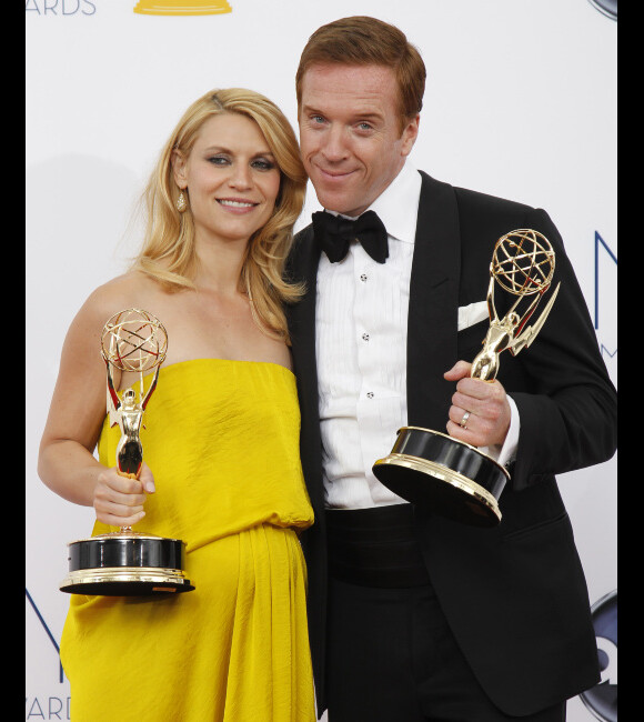 Claire Danes et Damien Lewis lors de la 64e cérémonie des Emmy Awards, à Los Angeles, le 23 septembre 2012