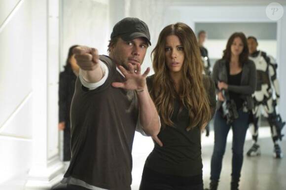 Len Wiseman et sa femme Kate Beckinsale sur le tournage de Total Recall.