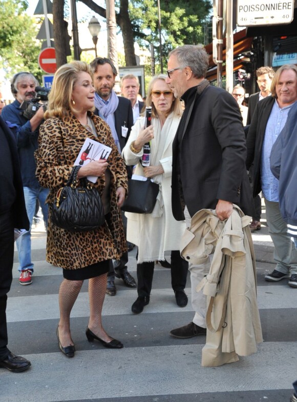 Catherine Deneuve et Fabrice Luchini à l'avant-première du film Astérix et Obélix : Au service de sa Majesté à Paris, le 30 septembre 2012.