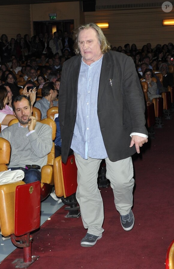 Gérard Depardieu à l'avant-première du film Astérix et Obélix : Au service de sa Majesté à Paris, le 30 septembre 2012.