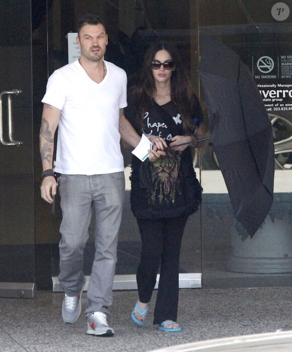 Megan Fox et Brian Austin Green, à Los Angeles, le 23 septembre 2012.