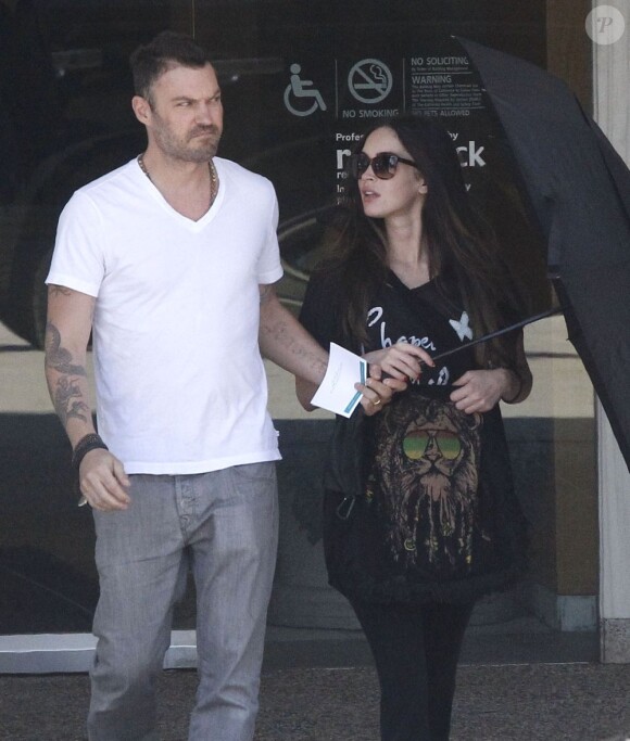Megan Fox et Brian Austin Green, à Los Angeles, le 23 septembre 2012.