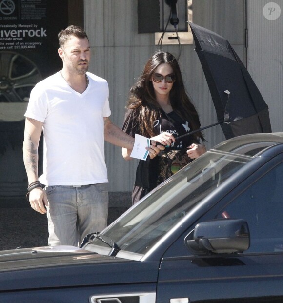 Megan Fox et Brian Austin Green, à Los Angeles, le 23 septembre 2012.