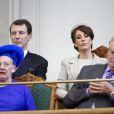 La famille royale de Danemark s'est rassemblée mardi 2 octobre 2012 à Christiansborg pour la réouverture officielle du Parlement, lancement de l'année politique. La reine Margrethe II était entourée du prince Henrik, du prince Frederik avec la princesse Mary, du prince Joachim avec la princesse Marie, et de la princesse Benedikte.