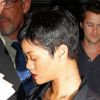 Rihanna sortant d'un hôtel à Manhattan, à 10 minutes d'intervalle du rappeur Chris Brown, le 3 octobre 2012.