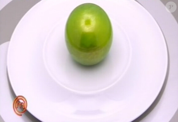 Épisode du jeudi 4 octobre de Masterchef 2012 sur TF1 - une pomme sucrée soufflée