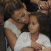 Jennifer Lopez et sa fille Emme sur le front row du défilé Chanel le 2 octobre 2012
