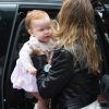 Jessica Alba à New York avec sa fille Haven le 4 octobre 2012