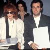 Mylène Farmer et son producteur Thierry Suc à Paris, en 1990.