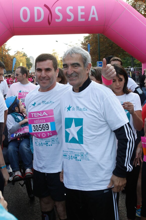 Raymond Domenech lors de la 10e édition de de la course Odyssea au profit de de la lutte contre le cancer du sein au château de Vincennes le 7 Octobre 2012