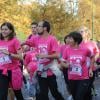 Valérie Fourneyon et Yohan Diniz lors de la course célébrant le 10e anniversaire d'Odyssea qui lutte pour sensibiliser le plus grand nombre au cancer du sein
