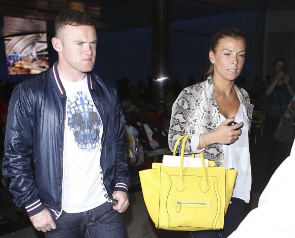 Wayne Rooney et sa femme Coleen à Los Angeles le 27 juin 2012
