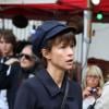 Sophie Marceau lors des funérailles du réalisateur Claude Pinoteau à Montmartre à Paris le 11 octobre 2012