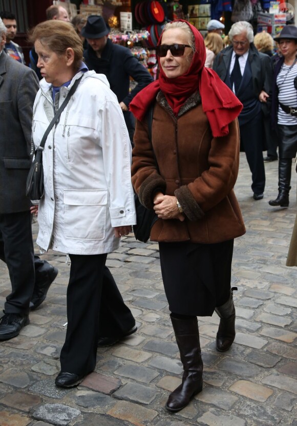 Brigitte Fossey lors des funérailles du réalisateur Claude Pinoteau à Paris le 11 octobre 2012