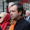 Bernard Montiel lors des funérailles du réalisateur Claude Pinoteau à Paris le 11 octobre 2012