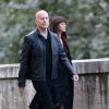 Bruce Willis et Catherine Zeta-Jones sur le tournage Red 2 à Paris le 11 octobre 2012