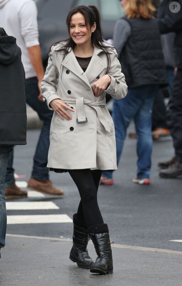 Mary-Louise Parker sur le tournage Red 2 à Paris le 11 octobre 2012