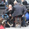 Bruce Willis et John Malkovich sur le tournage Red 2 à Paris le 11 octobre 2012