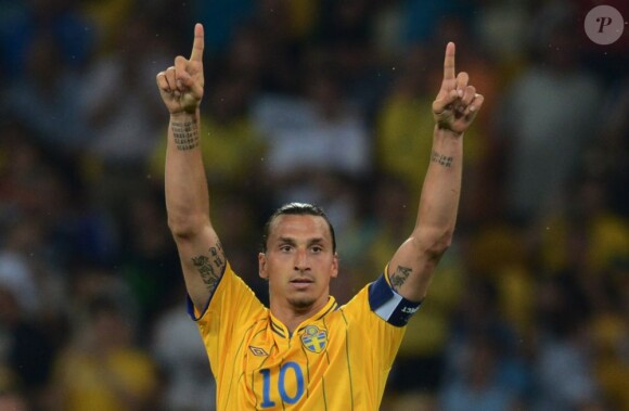 Zlatan Ibrahimovic lors de l'Euro 2012 lors du match Suède-France à Kiev le 19 juin 2012