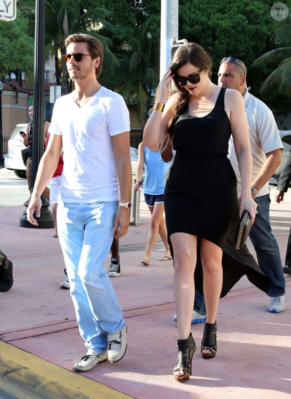 Scott Disick et Khloé Kardashian à Miami. Le 15 octobre 2012.