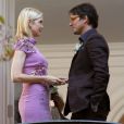 Kelly Rutherford et Matthew Settle lors du tournage de la série Gossip Girl à New York, le 16 octobre 2012