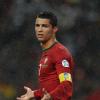 Cristiano Ronaldo désarmé lors de sa centième sélection avec le Portugal lors du match face à l'Irlande du Nord le mardi 16 octobre 2012 à Porto (1-1) dans le cadre des qualifications à la coupe du monde 2014 au Brésil