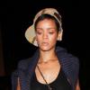 Rihanna, surprise à son arrivée en studio d'enregistrement. Los Angeles, le 16 octobre 2012.