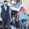 Christina Aguilera, son fils Max et son boyfriend Matthew Rutler à Los Angeles, le 14 octobre 2012.