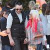 Christina Aguilera, son fils Max et son compagnon Matthew Rutler à Los Angeles, le 14 octobre 12.