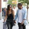 Kim Kardashian et Kanye West en pleine séance shopping dans le quartier de Soho à New York. Le 31 août 2012.