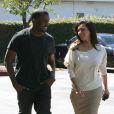 Kanye West et Kim Kardashian à Tarzana (Californie), le 14 juillet 2012.