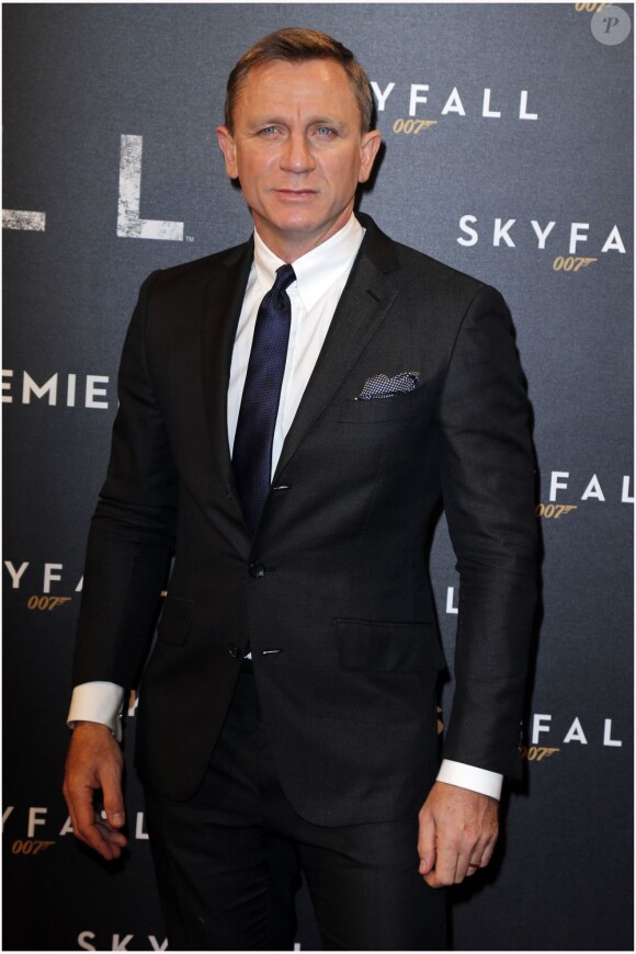 Daniel Craig lors de l'avant-première du dernier James Bond, Skyfall, à Paris le 24 octobre 2012
