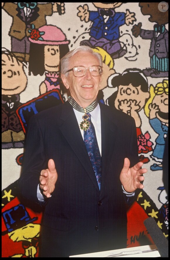 Charles Schulz, dessinateur de BD et créateur de Snoopy. En 1990.