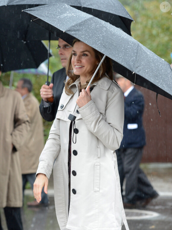 Letizia et Felipe d'Espagne visitent le village de Bueno aux Asturies, nommé village exemplaire, le 27 octobre 2012
