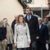Letizia et Felipe d'Espagne visitent le village de Bueno aux Asturies, nommé village exemplaire, le 27 octobre 2012