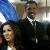 Eva Longoria, soutien de charme d'Obama, fait équipe avec son double