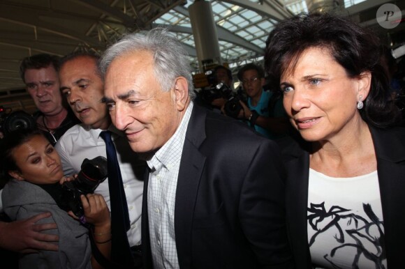 Dominique Strauss-Kahn et Anne Sinclair à New York le 3 septembre 2011.