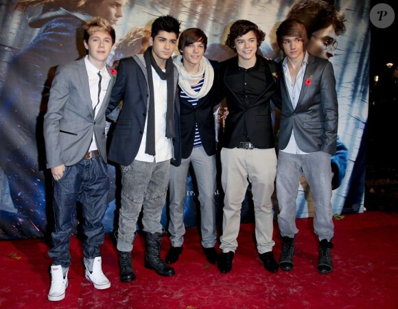 Le groupe One Direction à Londres le 11 novembre 2010.