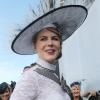 Nicole Kidman habillée façon My Fair Lady pour le Derby Day inaugural de la Melbourne Cup à l'hippodrome de Flemington, le 3 novembre 2012.