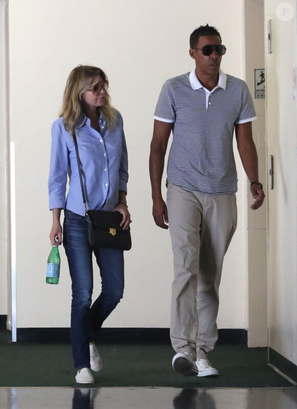 Ellen Pompeo avec son mari Chris Ivery à Los Angeles le 29 juin 2012.