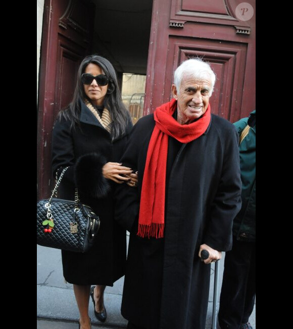 Jean-Paul Belmondo et Barbara Gandolfi le 4 mars 2011