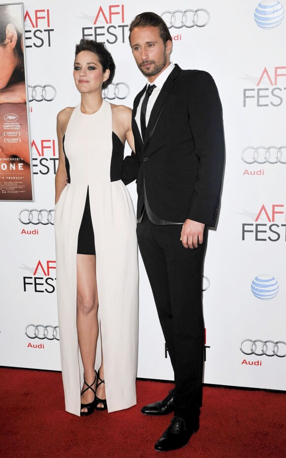 Marion Cotillard et Matthias Schoenaerts lors de la présentation du film De rouille et d'os dans le cadre du festival de l'American Film Institute à Los Angeles le 5 novembre 2012