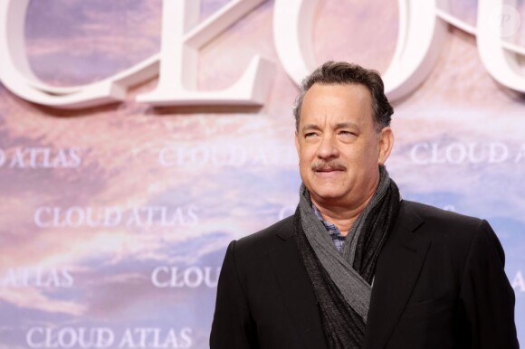 Tom Hanks, moustache de sortie lors de l'avant-première de Cloud Atlas, le 5 novembre 2012.