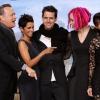 Ambiance assurée par Tom Hanks, Halle Berry, Tom Tykwer, Lana Wachowski et Doona Bae lors de l'avant-première de Cloud Atlas, le 5 novembre 2012.