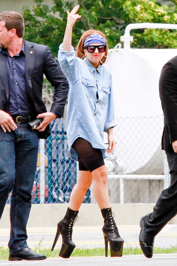 Lady Gaga à son arrivée à Rio de Janeiro. Le 7 novembre 2012.