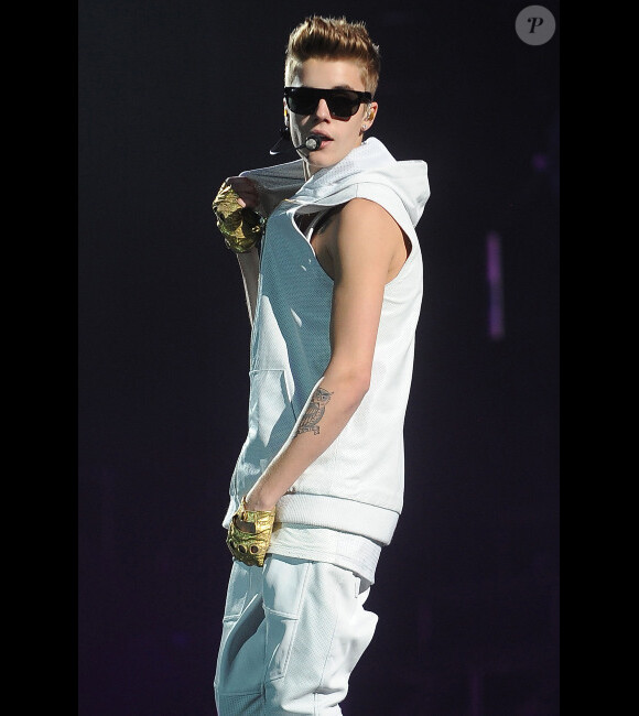 Justin Bieber en concert à l'Izod Center de New York, le 9 Novembre 2012.